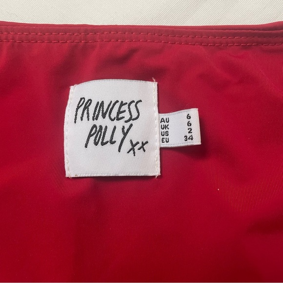 Princess Polly red square neck sleeveless top size 6 - Picture 2 of 7